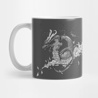 Dragon Tattoo, Black and Grey Mug